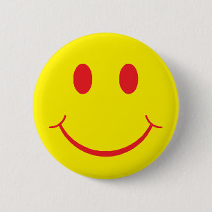 Retro Happy Face 6 Cm Round Badge