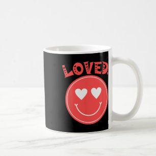 Retro Happy Face Heart Loved Tee Smile Face Uni Coffee Mug