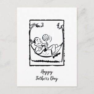 Retro Happy Father's Day Postcard