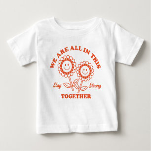 Retro Happy Flower Graphic Baby T-Shirt