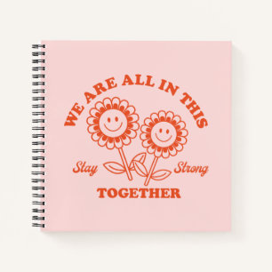 Retro Happy Flower Graphic Notebook