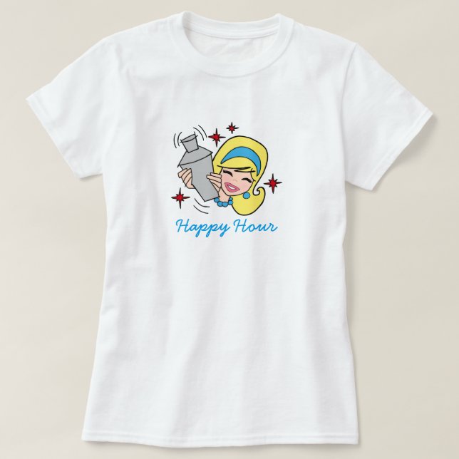 Retro Happy Hour T-Shirt (Design Front)