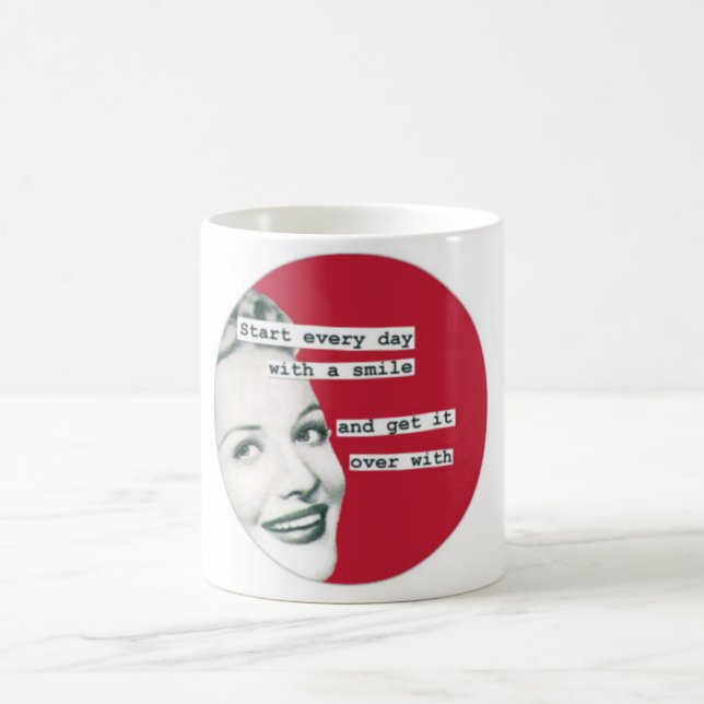 Retro Happy Housewife SMILE Mug (Center)