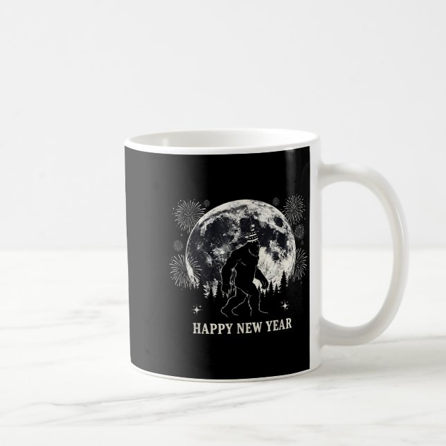 Retro Happy New Year 2026 Bigfoot Night New Years  Coffee Mug (Right)