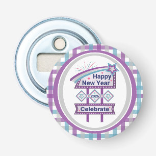 Retro Happy New Year Sign – Celebrate Marquee Bottle Opener