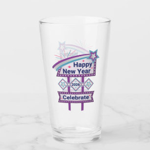 Retro Happy New Year Sign – Celebrate Marquee Glass