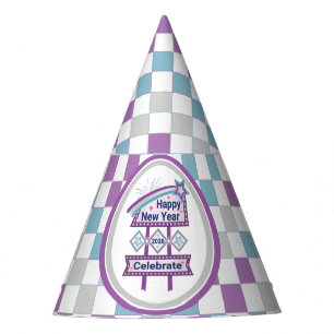 Retro Happy New Year Sign – Celebrate Marquee Party Hat