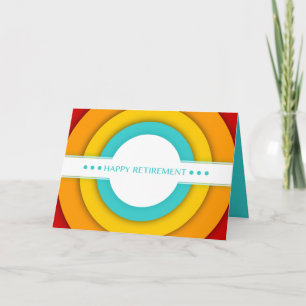 retro happy retirement card
