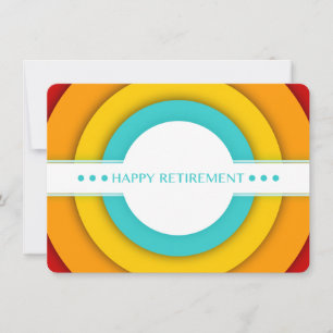 retro happy retirement invitation