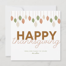 RETRO HAPPY THANKSGIVING | Greeting Card