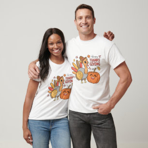 Retro Happy Thanksgiving - Thanksgiving T-Shirt