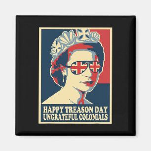 Retro Happy Treason Day 4th Of July British Coloni Magnet