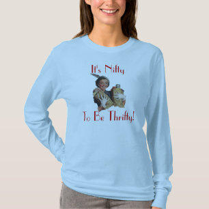 Retro Happy w/ Purchases Grocery Shopper Fun Cute T-Shirt