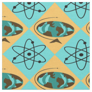 Retro Harlequin Globe Trotter Fabric