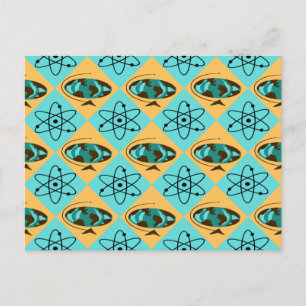 Retro Harlequin Globe Trotter Postcard