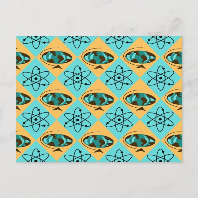 Retro Harlequin Globe Trotter Postcard (Front)