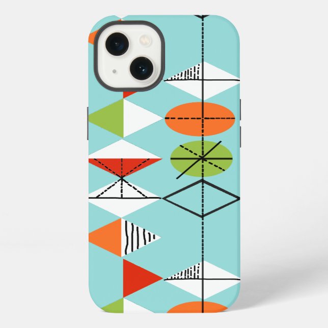 Retro Harlequin Pattern iPad Mini Case (Back)
