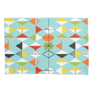 Retro Harlequin Pattern Pillowcase
