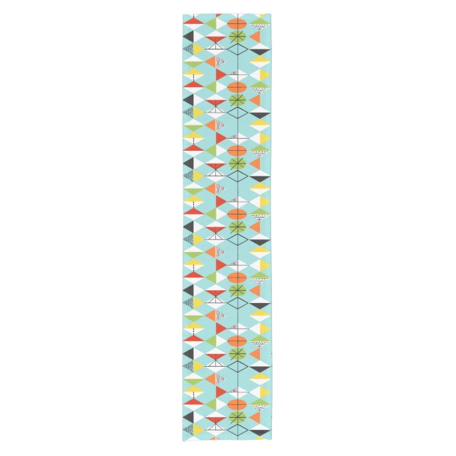 Retro Harlequin Pattern Table Runner (Front)