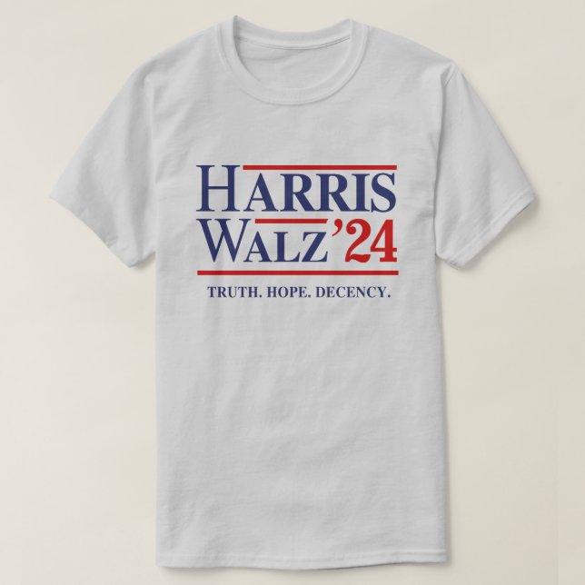 Retro Harris Walz '24 - Truth Hope Decency T-Shirt (Design Front)
