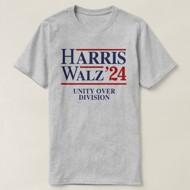 Retro Harris Walz '24 - Unity over Division T-Shirt (Design Front)