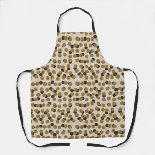 Retro Harvest Gold Mid-Century Dots Apron