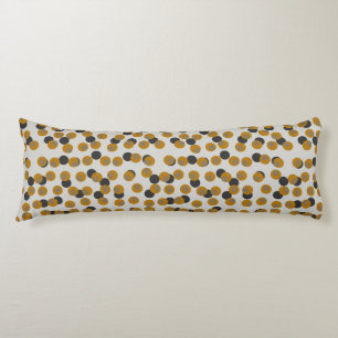 Retro Harvest Gold Mid-Century Dots Body Cushion