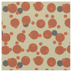 Retro Harvest Moon 1970s Orange Orbit Fabric
