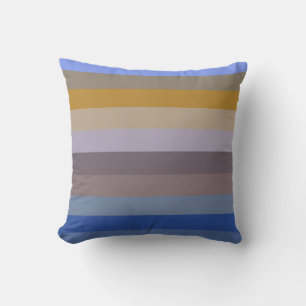 Retro Harvest Stripe Pattern Cushion