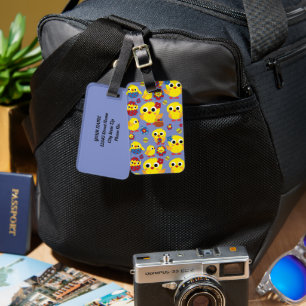 Retro Hatch Easter Eggs Luggage Tag