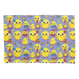 Retro Hatch Easter Eggs Pillowcase