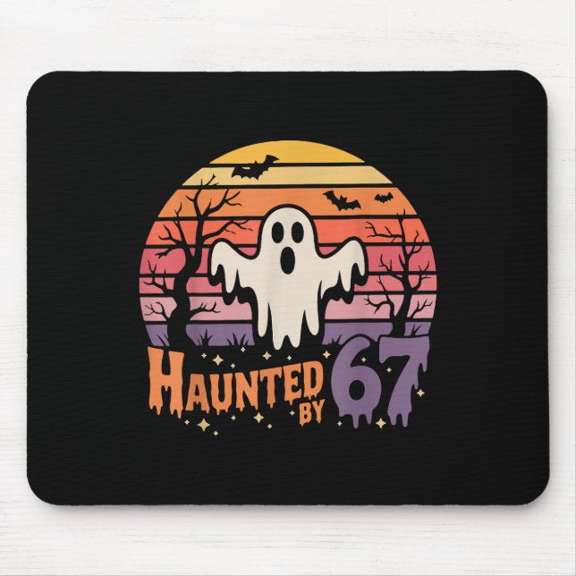 Retro Haunted Meme 67 Six Seven 6 7  Mouse Pad (Front)