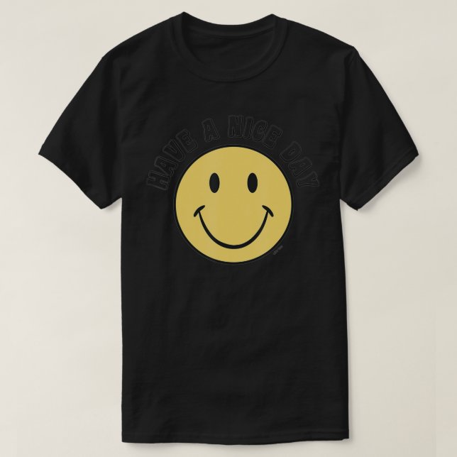 Retro Have A Nice Day Smile Happy Face T-Shirt (Design Front)