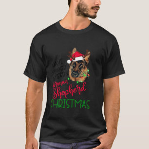 Retro Have Yourself Merry German Shepherd Christma T-Shirt