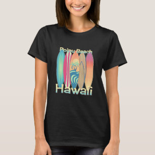 Retro Hawaii Poipu Beach Hawaiian Islands Surf T-Shirt
