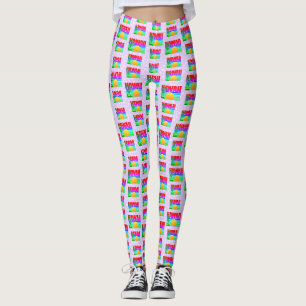 Retro Hawaii Sunset Beach Purple Hibiscus Leggings