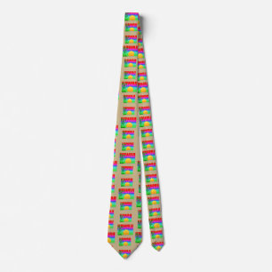 Retro Hawaii Sunset Beach Tie