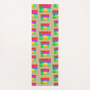 Retro Hawaii Sunset Beach Yoga Mat