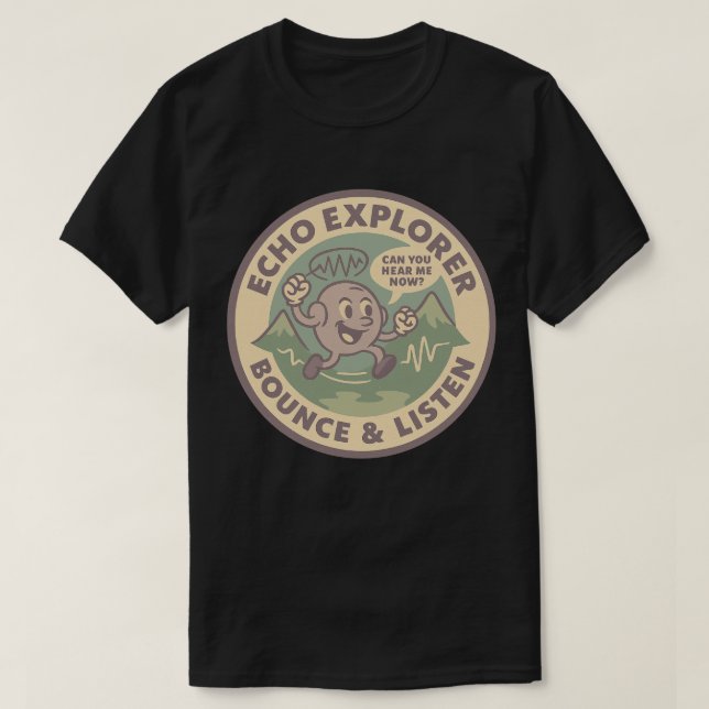 Retro Hearing Explorer Fun T-Shirt (Design Front)