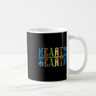 Retro Heart Earth Anagram Vintage Earth Day Love Coffee Mug