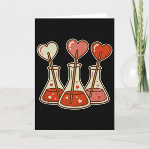 Retro Heart Laboratory Chemistry Vanlentines Scien Card