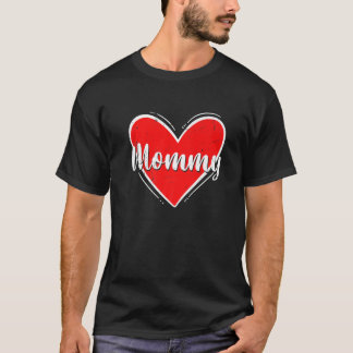 Retro Heart Valentines Day Mummy Matching Family C T-Shirt