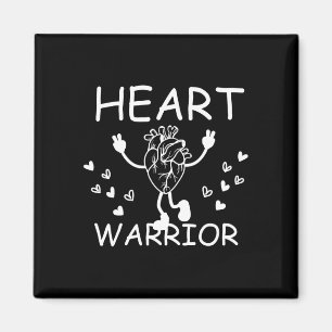 Retro Heart Warrior Anatomical Heart Chd Awareness Magnet
