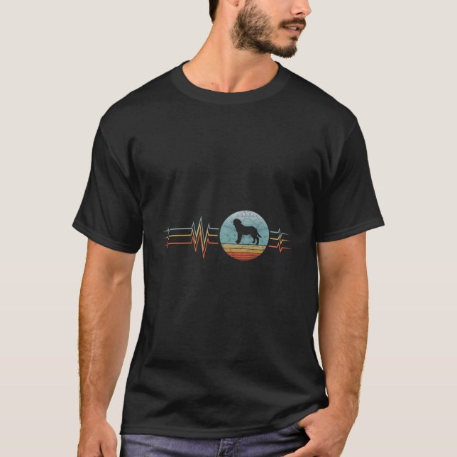 Retro Heartbeat Labrador Retriever Dog Lifeline Vi T-Shirt (Front)