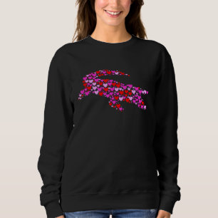 Retro Hearts Alligator Animals Birthday Christmas Sweatshirt