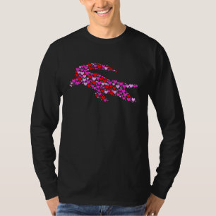 Retro Hearts Alligator Animals Birthday Christmas  T-Shirt