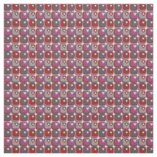 Retro Hearts Fabric