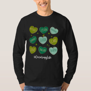 Retro Hearts Oncology Nurse Life St Patrick s Day T-Shirt