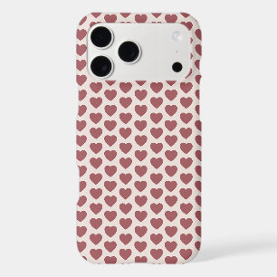 Retro Hearts Pink Burgundy Y2K Style