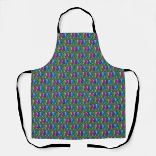 Retro Hearts Valentine's Day Pattern Apron